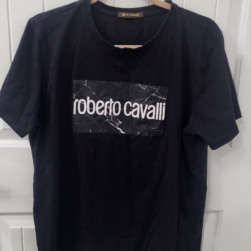 Roberto Cavalli Black Short Sleeve Tee